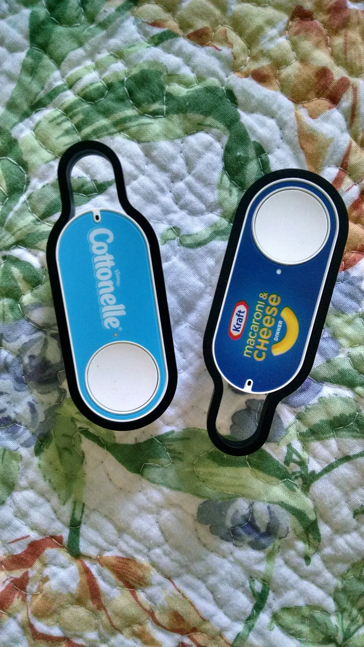 Cottenelle and Kraft buttons.