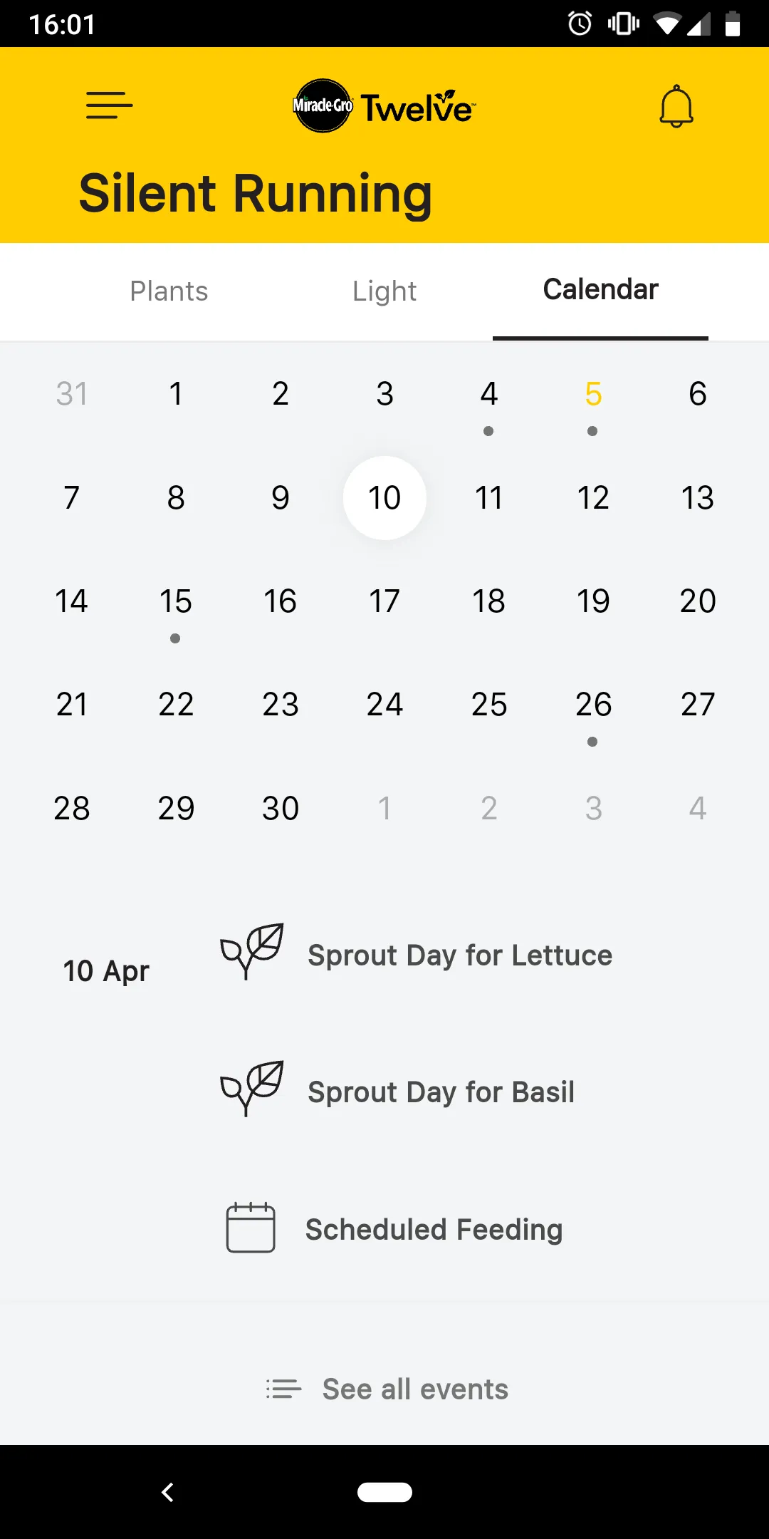 Miracle Gro app screenshot